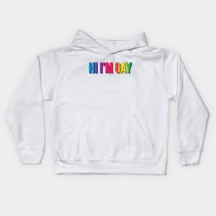 Hi I'm Gay Kids Hoodie